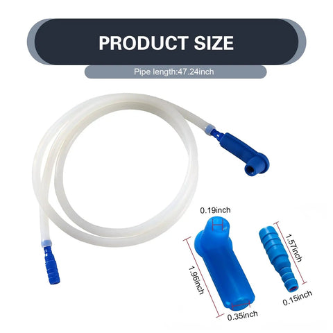 Flexible Brake Fluid Bleeder Hose With Adapter For Cars And Motorcycles Ultra Soft TPR Tube Easy Fluid Extraction Tool size details