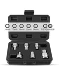 Big Size Allen Key Set With 6 Pieces For Electric Drill And Ratchet Wrench Kit Featuring Heavy Duty Hex Bits That Crush Stuck Bolts And Get The Job Done Fast Without Any Hassle., 6-piece CR-V steel hex socket bit set in case, 14mm to 24mm