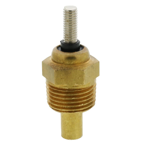 Top Shelf Engine Coolant Temperature Sender Featuring Precision Brass Construction And Factory Calibrated Sensors showing a brass body with threaded design.
