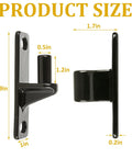 Product size details of Rock Solid Four Pack Black Gate Hinges Made From Top Shelf 304 Stainless Steel For Outdoor Fences And Farms.