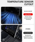 Temperature sensor cutout for Under Screen Storage Box For Tesla Model Y And Model 3 Center Console Organizer Tray Juniper 2024 2025 2026