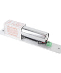 Heavy Duty 12v Electric Drop Bolt Lock With Magnetic Self Locking Deadbolt, aluminum housing for door security.