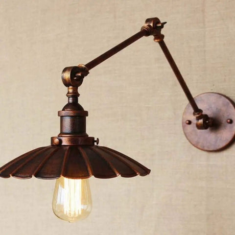 Industrial Wall Sconce With Built In Toggle Switch Sets The Mood For Cozy Bedroom Lighting Boasting Solid Cast Iron Construction.