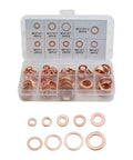 200 Piece Copper Diesel Injector Seal Washer Kit For Cars Marine Generators Machinery And Plant Engines Fits M5 To M14 Sizes in storage case