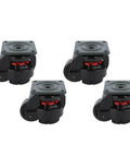 Built Different Heavy Duty Level Adjustable Roller Casters, 1100 Lb Capacity Machine Movers And Work Table Gliders, Smooth Riding Four Piece Wheel Pack.