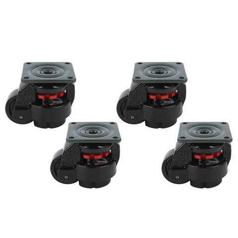 Built Different Heavy Duty Level Adjustable Roller Casters, 1100 Lb Capacity Machine Movers And Work Table Gliders, Smooth Riding Four Piece Wheel Pack.