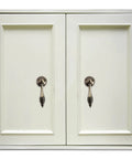 Retro Zinc Alloy Cabinet Pull Ring Handles Set Of 4 For Doors And Drawers on white cabinet