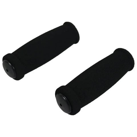 Black handlebar grips for Replacement 100mm Scooter Wheels With ABEC 7 Bearings And Handlebar Grips 24mm Wide Black On Black