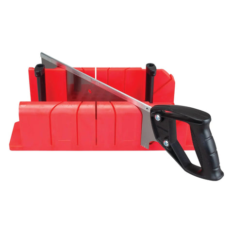 12 Inch Miter Saw With Clamping Box For Accurate Cuts, Cam Pin Lock System On Honeycomb Base, Handles 45 And 90 Degree Miter Angles And 22.5 Degree Face Angles For Octagon Shapes, Plus An Extended Base Lip For Stable DIY Setup