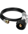 Propane Gas Hose With Low Pressure Regulator 3.5 Feet Long 3/8 Inch Female Flare Nut QCC1 Compatible For Most LP Grills