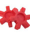 Tough As Nails Rubber Spider Insert For L Clamp Couplings Built Different Polyurethane Center Piece L99 And L100 Compatible Vibration Dampening Drive Shaft Component For Machinery Parts Red Two Pack Set, two red rubber inserts
