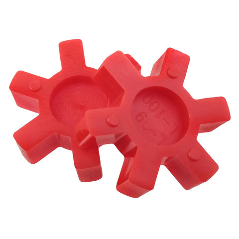 Tough As Nails Rubber Spider Insert For L Clamp Couplings Built Different Polyurethane Center Piece L99 And L100 Compatible Vibration Dampening Drive Shaft Component For Machinery Parts Red Two Pack Set, two red rubber inserts