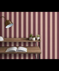 Traditional Classic Wallpaper Type II With Badass Durability And Smooth Matte Linen Finish For Commercial Residential Spaces Zero Hassle Paste To Paper Installation Creates Pvc-Free Surface For Kitchens Bathrooms Hallways Handling Daily Grind Like A Boss with striped design in an office setting.