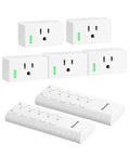 Long Range Remote Control Outlet Kit With 5 Outlets And 2 Remotes, No Interference Strong Signal, ETL Listed, white plastic