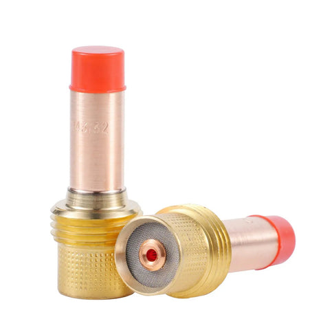 Gas Lens Collet Body And TIG Collets Kit For TIG Welding Torch WP-17 WP-18 WP-26 Series, 10N24 3/32in collets, closeup view