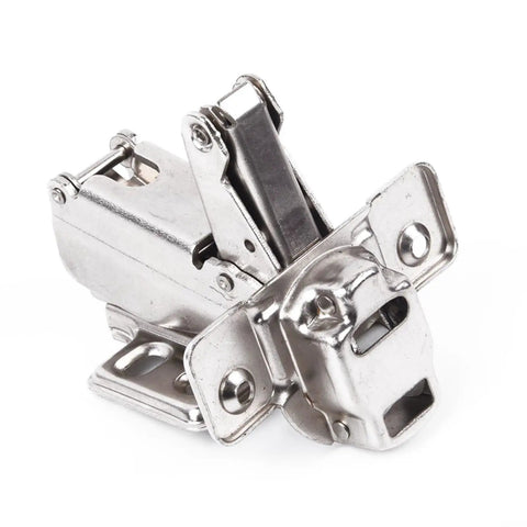 165 Degree Cabinet Hinge For Corner Cabinets, Adjustable Spring Hinge 135 To 170 Degrees, nickel plated steel close-up