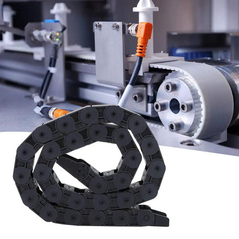 Nylon Cable Drag Chain For 3D Printers And CNC Machines 18x25mm Open Wire Carrier Bridge Type in industrial setting