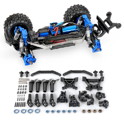 Beefed Up Extreme Heavy Duty Outer Driveline And Suspension Upgrade Kit For RC Trucks Blue Includes MaxxDuty Driveshafts components