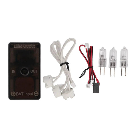 Hella Safe 150W RC LiPo Storage Kit Bulb Discharge Module with wires and bulbs for secure battery storage and performance.