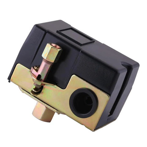Air Compressor Pressure Switch 135 To 175 PSI Heavy Duty 1 Quarter Inch NPT With Unloader Valve On Off Lever Single Port Replacement
