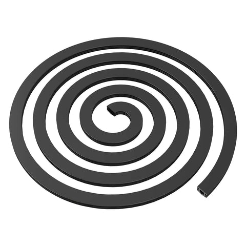 8 Meters Black Dust Protection Soft Cover Seal Strip For 6mm Slot 20 Series Aluminum Extrusion Profiles Flat Dustproof Seal Side Slot Strip For T Slot And V Slot DIY Projects coiled on white background