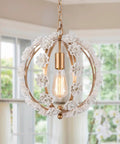 Gold Pendant Light Fixture With Adjustable Chain For Girl Room, Nursery And Bedroom, Totally Elegant White Flower Chandelier