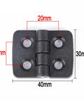 Mini Plastic Black Door Hinges Pack 10 Or 20 Bearing Butt Cabinet Hinge For Furniture Bookcase Window Hardware ABS Durable