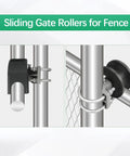 Rugged Nylon Cantilever Gate Roller Set for 2-3/8 Inch Gate Frames and 4 Inch Posts Sliding Fence Rollers for Chain Link Gates