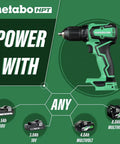 Beast Cordless Drill 18V One Half Inch Subcompact Brushless Driver with battery compatibility diagram
