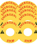 Emergency Stop Ring Replacement Button Cover for Push Button Switches, Yellow Plastic Safety Ring, 10 Pcs