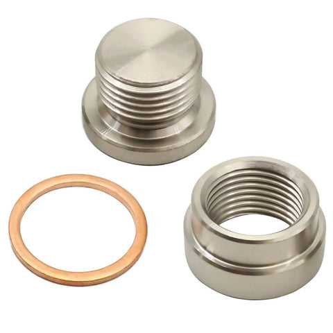 12Mm Steel Transmission Sump Drain Plug Kit with Washer for Oil Pan Weld in M12x1.25 Thread Fits Cars Trucks Motorcycles and More