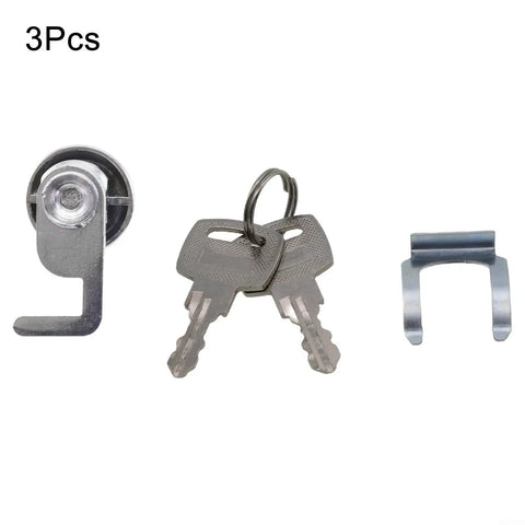 Zinc Alloy Cam Lock With Quick Clip Heavy Duty Security for metal cabinets including two keys and quick clip in silver