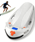 2 In 1 Water Scooter And Surfboard For Pool Lake Ocean With 6000W Propulsion Two Speed Modes Five Meter Dive Depth Super Easy Control Swim Board For Adults Now, white and orange design with digital display
