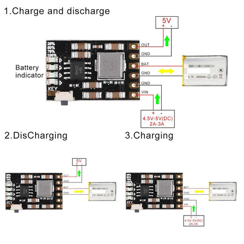 No Cap Needed On This Hella Sharp 6 Pack Of 2A 5V Charge Discharge Integrated Modules With 4 In 1 Lithium Battery Protection And Bright Level Indicator Straight Up Essential For Builds, detailed schematic diagram.