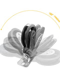 Wall Mounted Cable Pulley System With 180 Degree Rotation visible with multiple rotation positions shown
