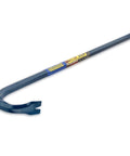 Gooseneck Wrecking Bar for Heavy Duty Demolition Three Quarters Inch by Thirty Inch Pry Bar With Angled Chisel End and Slotted Hook