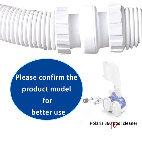 Pool Cleaner Hose Swivel Kit Replacement 9-100-3002 for 360 and 380 Pool Cleaners, White, ABS, 3 swivel joints and 6 nuts shown with Polaris 360 cleaner