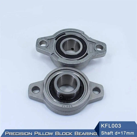 KFL003 Bearing Housings Mounted 17mm Shaft Zinc Alloy Pillow Block Flange Bearings Ball 10 Piece Lot 52100 Chrome Steel Heavy Duty Industrial Machinery Parts D Type Coating Ensures Smooth Extended Life Reliable Keeps Stuff Running Smooth Ready, 17mm bearing housing