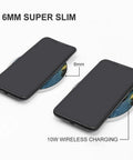Krka River Waterfall Inspired Wireless Charger Pad 10W Fast Charge with phones on slim charging pads 6mm thick