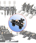Foot Pedal Tire Air Control Valve For Tire Changer Machines, aluminum alloy body, 8mm OD tubing connectors, multiple angles