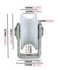 Heavy Duty Nylon Pulleys For Inverted Track Sliding Gate Kit With 201 Stainless Steel Bracket Fixed Guide Rail And Double Bearing Rollers