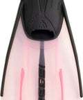 Agua Full Foot Snorkeling Fins With Self Adjusting Foot Pocket System, Pink, Size 39/40 showing top view of fin design