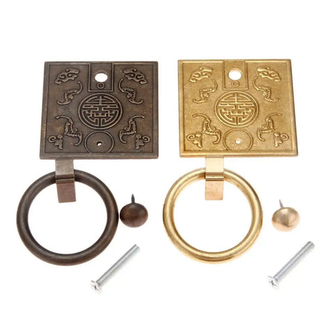 Antique Bronze Brass Cabinet Door Handle 2Pc Drop Handle Set For Cabinets Drawers Cupboards Wardrobe And More Retro Vibe Easy Install Durable Zinc Alloy Hardware For A Fresh Classic Look with screws.
