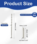 M4x70 Door Handle Screws 10 Pack Cabinet Drawer Pull Fasteners With M4x25 Sleeve Bolts Breakaway Hardware, product size diagram