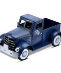 Farmhouse Blue Truck Tabletop Decor For Indoor And Outdoor Use Vintage Car Truck Decorations For Shelves And Desk Storage