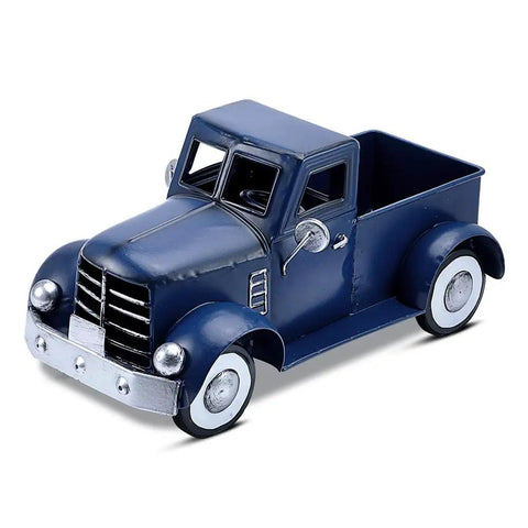 Farmhouse Blue Truck Tabletop Decor For Indoor And Outdoor Use Vintage Car Truck Decorations For Shelves And Desk Storage