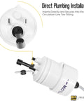 Three In One Tri Sensor Assembly With Attached Cable For AutoPilot Pool Pilot Salt Chlorinator Systems Keeps Salt Level Water Flow And Temperature In Check For Smooth Chlorination And Peak Efficiency. white plastic sensor assembly with cable, direct plumbing installation