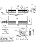 Technical drawing of Precision 15mm DC Linear Actuator Stepper Motor Kit Two Phase Four Wire Design with 90mm stroke