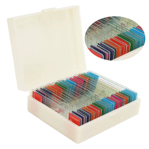 Clear Glass Microscope Slides With 25 Prepared Specimens For High Definition Biology Study Easy To See Tissues Kid Safe Lab Ready