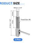 Tough As Nails 2 Piece Retractable Indexing Plunger Pin M6 Thread with dimensions 41.5mm x 23mm and 9.5mm pin diameter.